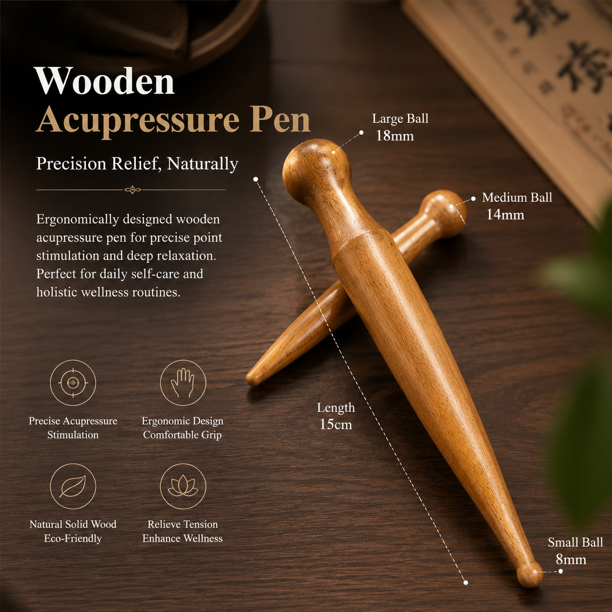 Puyun Wooden Acupressure Pen